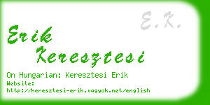 erik keresztesi business card